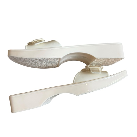 Veronica Beard - Davina Jelly Elegant Cream Slide Sandals Sz 9 - Picture 9 of 10